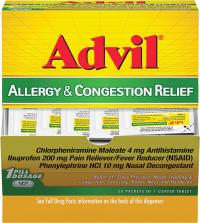 Advil Allergy and Congestion Relief - аллергия и заложенность носа США (50 таб)