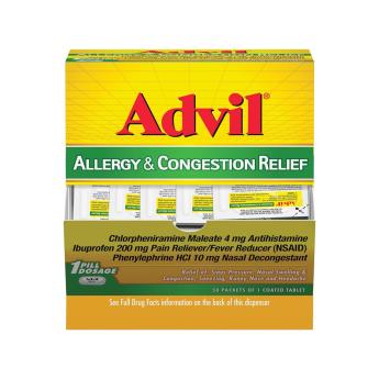 Advil Allergy and Congestion Relief — средство от аллергии и заложенности носа (50 шт.)