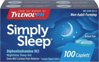 Tylenol Simply Sleep 25 mg (100 таб)