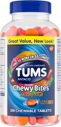 TUMS Chewy Bites Chewable Antacid Tablets 1000 (200 таб)