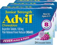 Advil Junior Strength США жевательные таблетки для возраста 2–11 лет со вкусом винограда (24 таб)
