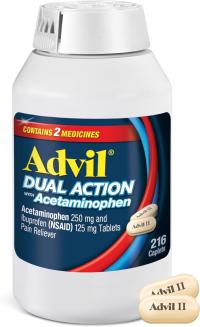 Advil Dual Action США 125 Mg Ibuprofen and 250 Mg Acetaminophen (216 таб)
