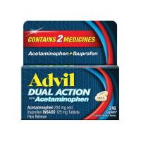 Advil Dual Action — ибупрофен и ацетаминофен в таблетках (216 шт.)