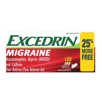 Excedrin Migraine — комбинированное средство от мигрени (125 таб.)