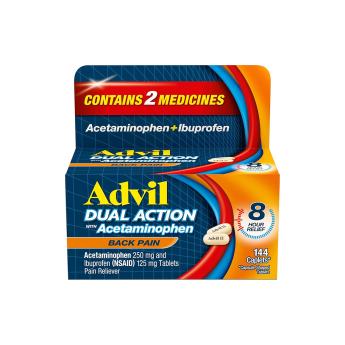 Advil Dual Action — ибупрофен и ацетаминофен (144 таб.)