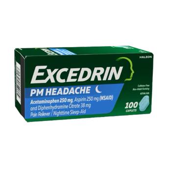Excedrin PM — средство от ночной головной боли и мигрени (100 таб)