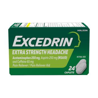Excedrin Extra Strength Pain Relief — комбинированное средство от мигрени (24 таб.)