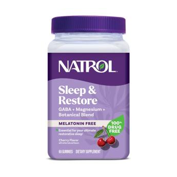 Natrol Sleep Restore — жевательные пастилки без мелатонина, вкус «Вишня» 