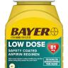 Bayer Aspirin Low Dose США безопасный прием аспирина 81мг 300 таблеток